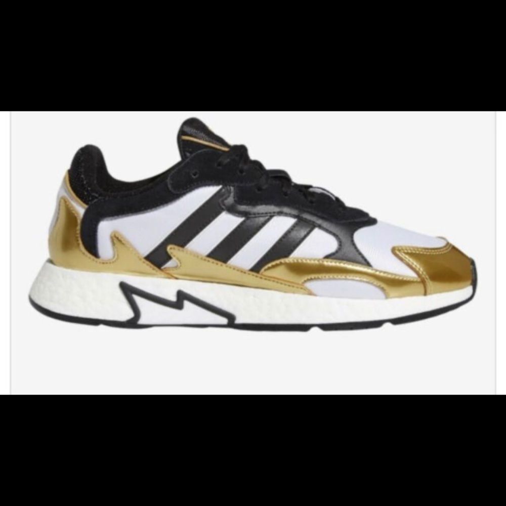Adidas TRESC Run BOOST Running Shoes Gold Black White EG5661 Men's 8.5